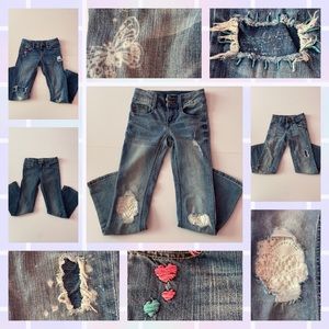 Size 7 Bootcut Bundle of 4  - Old Navy (3) & Mudd (1) - Embellished/Distressed
